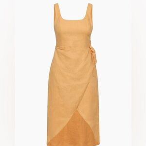 Aritzia Wilfred Saturn Linen Midi Dress